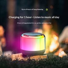 HP S02 Bluetooth Speaker Mini Colorful Light Effect Music Rhythm Speaker For Computers, Mobile Phones, Home Use, Mini Subwoofer, Small Portable Outdoor Wireless TWS Connected Mini Speaker - View 4
