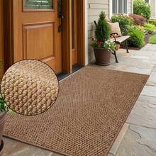 1 pieza Alfombra larga con estampado de piña | Alfombra suave y decorativa para patio, alfombra de exterior, porche, pasillo, felpudo lavable | Alfombra larga de piña de exterior para patio, porche, entrada - Marrón - Ver 14