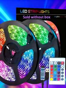 40米/131英尺RGB LED灯带,配备24键遥控器、App控制、可调光、DIY模式、USB供电,适用于家居装饰、电视、电脑、卧室、游戏显示器、圣诞节、万圣节、婚礼、生日派对、床头灯等。 - 彩色光 - 查看 12