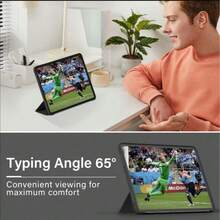 Ốp bảo vệ máy tính bảng gấp 3 lần, dành cho Galaxy Tab/Honor/Matepad/Tab - Màu đen cổ điển - Xem 7