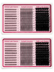 260 sợi mi giả 4 trong 1, độ dày 200D, chiều dài 6-20mm, có thể tái sử dụng cho mi dưới, nối mi từng sợi riêng lẻ, tự làm mi nhọn, kéo dài mi, mi giả lông chồn dày dặn. - DD - Xem 2