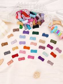 10/20/40/60 pezzi Fermagli per capelli a farfalla di colori casuali per bambini, fermagli per capelli mini di colore solido minimalisti, adatti per neonati e ragazze, applicabili per vacanze, feste, compleanni, accessori fotografici - Multicolore - Visualizzare 4