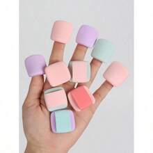 10-20-30pcs/Set Finger Makeup Sponge Puff, Latex-Free Hybrid Sponge With Air Cushion, Suitable For Foundation, Powder, Concealer, Fits All Skin Types - Multicolor-3 - View 8