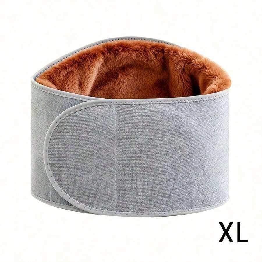 2026 NEW \(`Δ')/[ Latest Style]Thickened Plush Waist Support, Warm Belt, Comfortable And Warm Abdominal Area, Winter Abdominal, Gray, Can Be Worn Under Clothing, Suitable Indoor And Outdoor Use, Available In Large XXL Size - XXL - View 1