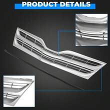 Fits  Venza 2013-2016 Front Upper Grille Grill Silver Factory Replacement - Default - View 6