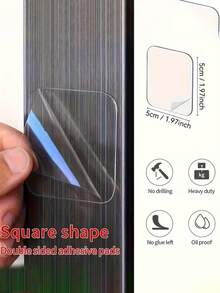 超强双面纳米胶带，透明且具有极强的粘性，适用于塑料、玻璃、金属、石材和石膏板表面，无需钻孔或钉子。 - 多色 - 查看 3