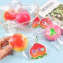 2pcs Stress Relief Squishies, Slow Rebound Realistic Peach Fruit Squeeze Toys, Fluid Decompression Gadgets (2 Random Colors) - Multicolor - View 6