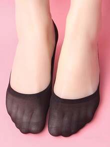 1/5/10/20 双女士隐形内衬袜，带防滑硅胶，薄天鹅绒低帮踝袜，适合乐福鞋和平底鞋，春夏秋季 - 彩色 - 查看 9