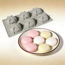 1pc 15-Cavity Semicircular Silicone Soap Mold, DIY Handmade Soap Mold, Candle, Plaster Craft Mold - White - View 5