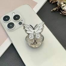 镶钻蝴蝶环扣手机支架 - 可旋转折叠金属环扣手机支架 - 精致实用 - 彩色 - 查看 18