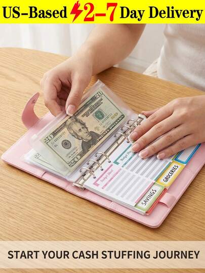 [Delivery Within 2-7 Days In The United States]1pc Budget Binder,Money Organizer For Cash, A6 Budget Binder With Cash Envelopes, Budget Binder Envelopes For Budgeting Money ,Currency Collection,Card ,Ticket Collection(Available In Multiple Colors),Boho Vibes