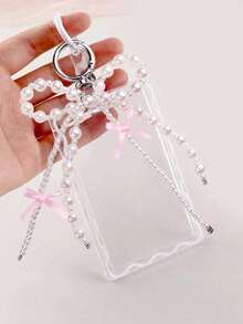 1 Ví đựng thẻ và 1 Móc khóa, Ví đựng thẻ acrylic trong suốt và sáng tạo, Vỏ bảo vệ thẻ sinh viên/thẻ ăn, Kèm móc khóa nơ ngọc trai giả, Ví đựng thẻ trong suốt chắc chắn có cửa sổ đựng thẻ ID và khe đựng thẻ, Kẹp thẻ sinh viên, thẻ ID, thẻ xe buýt, Bộ móc khóa tự làm, Kẹp thẻ ngân hàng - Nhiều màu - Xem 7