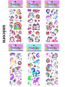 100+ Styles Shipped Randomly, 6 Cartoon Bubble Stickers, Children's Daily Decorative Stickers, Waterproof Creative Graffiti Stickers, Puzzle Sticker Toys, Children's Gifts - Multicolor - View 6