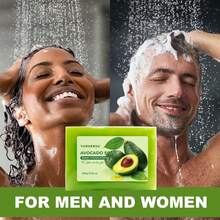 Avocado Soap, Avocado Essence Deep Moisturizing, Repairing Roughness, Improving Elasticity, Fine Foam Gentle Cleansing, Suitable For Face And Body Wash, Unisex 100g - Avocado - View 5