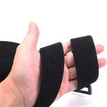 5Meters Adjustable Fastening Hook And Loop Straps With 25 Buckles Free Cut Length Cord Straps For Sewing And Cable Wire Manageme - Black - View 7