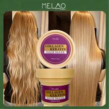 Mặt nạ tóc MELAO Collagen Keratin - Phục hồi sâu cho tóc hư tổn - Nu dưỡng sâu, làm mượt tóc xơ rối, tăng cường độ chắc khỏe và dưỡng ẩm cho mái tóc mềm mượt, bóng khỏe. - Màu vàng - Xem 2