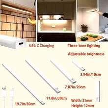 3PCS - 120° Panoramic Sensor Cabinet Light | 3 Color Temperatures & Stepless Dimming | USB Rechargeable For On-Demand Lighting | Automatic Illumination For Closets & Stairs | A Practical Essential & Creative Holiday Gift - 30CM Tri-color Light-diffusing Filter - 3PCS - View 7
