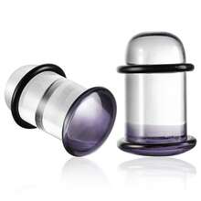 2个装耐热玻璃耳扩，基础款，耳洞扩张器，耳洞饰品，低过敏性 - 玻璃耳擴 - 查看 15