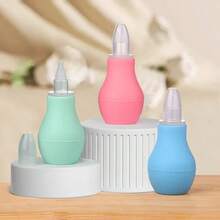 Manual Mucus Suction Device, Congestion Wash Cleaning Tool, Silicone Pump Aspirator - Multicolor - View 1