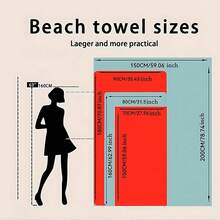 1pc Cute Cats Pattern Beach Towel High Water Absorption Quick Drying Soft Lightweight Perfect For Yoga Swimming Camping Soft Texture Towel - A - Xem 4