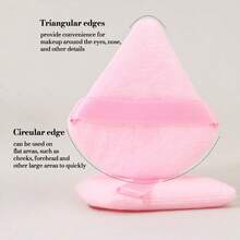 Triangular Powder Puff, Wet & Dry Use, For Setting Powder & Loose Powder, Makeup Sponge - Multicolor - View 4