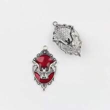 10PCS Mixed Color Vintage Alloy Bat Gold & Silver Base Shield Pendant DIY Necklace Keychain Bag Charm Jewelry Accessories - Multicolor - View 6