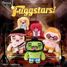 ZURU出品的Fuggler Fugg Stars 9英寸毛绒玩具——滑稽丑陋的怪物毛绒玩具，拥有类似人类的牙齿，适合儿童、青少年、成人和毛绒玩具爱好者收藏。 - 彩色 - 查看 1