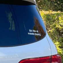 Big Fan Of Human Rights Car Decal,Laptop, Or Tumbler | Mystical Celestial Aesthetic,Car Decal Stickers, - A - View 5