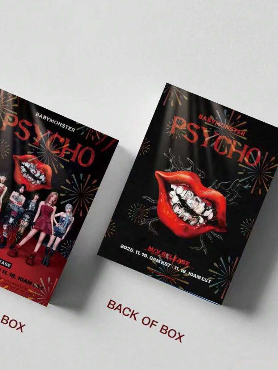 55pcs Baby Monster Small Cards, Collectible Star Peripheral LOMO Cards - Black - View 1
