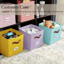 3/4/6pcs Foldable Cube Storage Bin, Clothes Orgainzer,Labeled Storage Cub,Es Toy Storage Box, Shelves Baskets For Kallax Linen Closet Organizers (Cube Size 10.5x11") - 彩色 - 查看 4