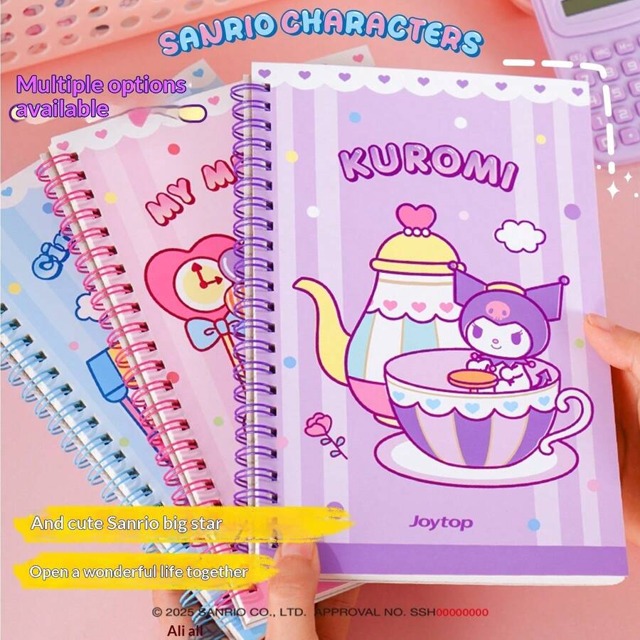 A5 Coil Bound Cartoon Student Correction Notebook, Cute For Girls School Supplies - B - View 1