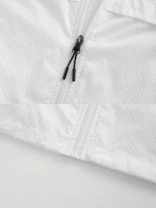 1pc Women's Solid Color Jacket, New Casual Versatile Outerwear For Outdoor Activities, Beach, Cycling, Climbing, In Stock Sports White - White - View 4