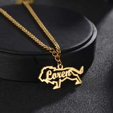 1 Mặt dây chuyền hình sư tử thời trang nam, khắc tên cá nhân, dây chuyền nam tùy chỉnh tên bạn trai/chồng/bố, dây xích kiểu bằng thép không gỉ, dây có thể điều chỉnh độ dài, món quà lưu niệm hoàn hảo cho gia đình và bạn bè, quà tặng Ngày của Cha, quà tặng Lễ Phục Sinh. - Nhiều màu - Xem 7