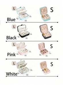 1pc Large Capacity Multi-Functional Jewelry Storage Box, Portable Travel Jewelry Box, Women's Gift Jewelry Box, Suitable For Storing Rings, Necklaces, Earrings, Minimalist Travel Home Jewelry Organizer, Travel Essential, Cruise Essential, Back To School Essential - Multicolor - View 5