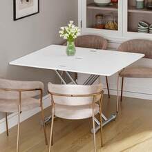 Extendable And Extendable Table, Functional Coffee Table For Kitchen, Dining Room, Living Room, Desk, Suitable For Dining Room With Small Space, Living Room, Kitchen, Study - White - View 10