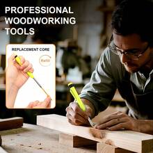 Ensemble de crayons mécaniques de haute qualité pour le travail du bois de 2,8 mm, avec un design à long bec, une écriture fluide, un outil de marquage à trou profond, disponible en plusieurs styles. Cet outil multifonctionnel convient aux ingénieurs pour effectuer le marquage de trous profonds et le dessin technique, ainsi que pour un usage DIY et de bureau. - Multicolore - Voir 5