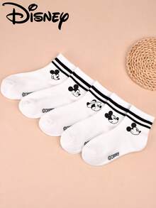 5 Pairs Disney Mickey Mouse Cartoon Children's Socks, Very Suitable For Spring And Summer Wear, Suitable For Boys And Girls To Wear Daily At School Or At Home, An Ideal Choice - Multicolor - View 7