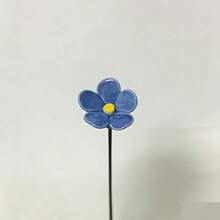 1p/6p Handmade Ceramic Flower, "Blue Love" Series, Washable, Easy To Clean, Reusable, Never Fading, Is The Perfect Gift Choice For Valentine's Day, Christmas, And Mother's Day, Used For Holiday Decoration, Interior Decoration, And Home Decoration - Blue - View 14
