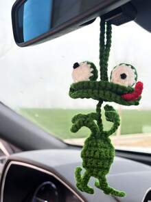 Handmade Crochet "Ugly Cute" Pendant, Fashionable Backpack Accessory, Home And Car Rearview Mirror Decor. Handmade. Perfect Halloween Gift And Accessory For Handbags, Backpacks, Wallets. - A - View 9