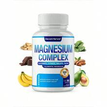 Miriyalyad Magnesium Complex Elemental Supplement 1000mg Magnesium Glycinate Citrate Malate Taurate Oxide Aspartate Orotate Non-GMO 90 Capsules Healthcare Mineral Dietary Bathroom - 1 CÁI - Xem 3