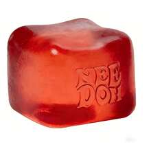 Schylling Nee.Doh Nice Cube – Jelly Squish Toy, Super Sensory Squeeze Toy - [Jelly Edition] More Fun & Playability, 2.25 Inch Cube - 粉紅色+紅色 - 查看 3