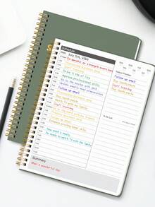 1本每日计划本，包含24小时计划，110页极简主义风格，助您提升专注力、消除压力、实现人生目标，是学校办公用品、教师节礼物、护士节礼物和母亲节礼物的理想之选。 - 筆記本 - 查看 8