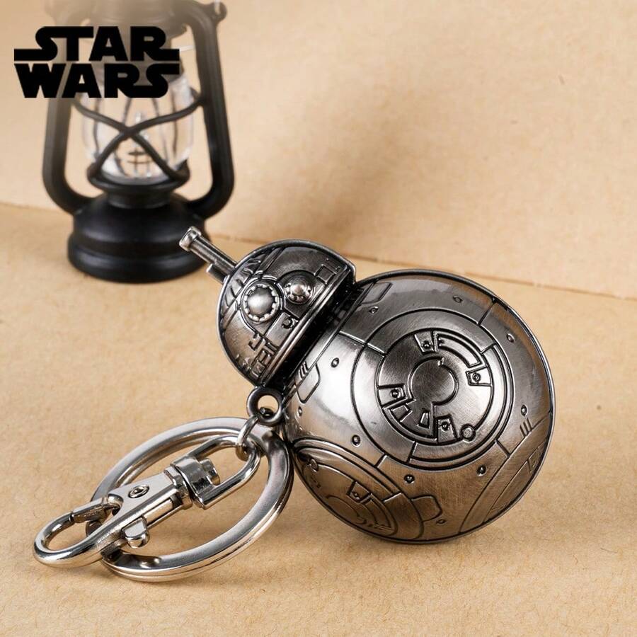 StarWars 1个星球大战官方授权3D立体人偶包夹挂件动漫人物钥匙扣BB-8动漫收藏品开云背包装饰耐用合金礼物送给母亲、父亲、毕业生和老师 - 彩色 - 查看 1