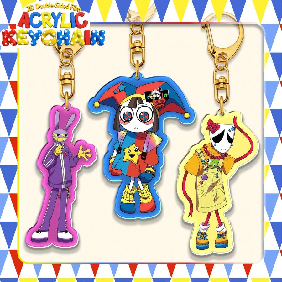 Llaveros TADC, llavero, mercancía para fans de anime, Ragatha, Jax, Zooble, Kinger, Gangle Llaveros, llaveros de dibujos animados y anime, llaveros coleccionables, adornos para bolsos, accesorios para automóviles, regalos para fiestas, regalos de cumpleaños - Multicolor - Ver 1