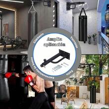 Soporte AdooAdii para Costal de Boxeo de Pared | Ajustable, Acero Inoxidable, 65cm, Capacidad de 150kg - Negro - Ver 5