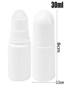 1/2/3 Packs 50ml Empty Refillable Roll-On Bottles - Plastic Roll-On Containers, Reusable, Leak-Proof Design; Ideal For DIY Antiperspirant Containers And Portable Travel Bottles; Specifically Designed For Decanting Essential Oils And Perfumes. - White - View 8