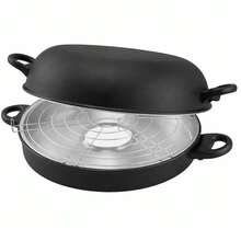 Stovetop Barbecue With 30 Cm Aluminum Grill - màu đen - Xem 4