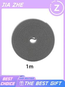 1m/3m/5m 充電線收納整理帶，魔鬼氈束線帶，數據線收納，自黏雙面捲繞式魔鬼氈束帶，適用於耳機/USB線、電腦線，桌面線材整理，居家辦公室收納 - 灰色 - 查看 12