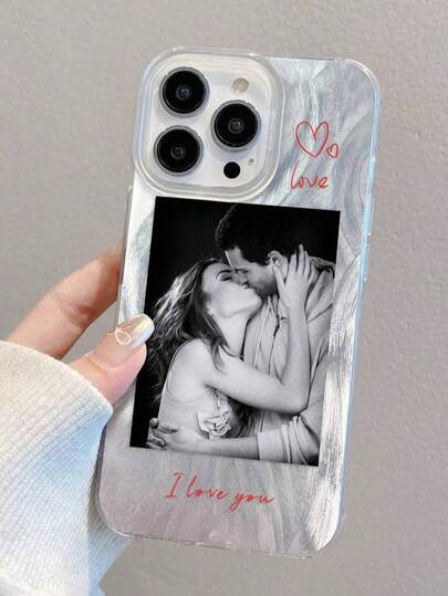 1 pieza Funda de teléfono personalizada con foto compatible con iPhone 11/12/13/14/16/17/15 Pro Max, S26 Ultra/S26 Plus y otros modelos, personalización de foto de boda, regalo ideal para parejas, amigos, familia, graduación - de moda, colorido, retro, lindo, minimalista, divertido, personalizado, único, regalo ideal para él, ella, novio, novia, familia, amigos, abuelos, aniversario, cumpleaños, selección estacional, Funda de teléfono 2026