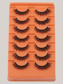 Akalina 7 Pairs 5D Mink Lashes Fluffy Volume False Eyelashes - Black - View 4